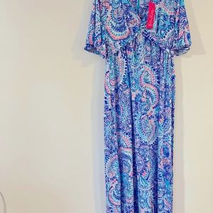 NWT-Lilly Pulitzer Minka Maxi
Dress-Size 10 Commotion in the Ocean Blue Grotto
